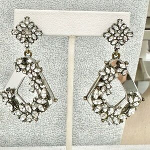 Bauble Bar CINDERELLA Mirrored And Crystal Large Statement Drop Earrings